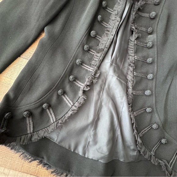 Black Military Style Women's Blazer - Picture 5 of 10